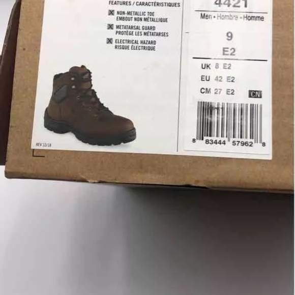 Red Wing Shoes Mens 4421 Brown Met Guard Composite Toe Ankle Work Boots Size 9 - Picture 7 of 10